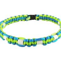 EM-Keramik Halsband Hund, Alu-Schnalle möglich, EM-X-Keramik, mit Name möglich, Hundehalsband, Leine, blau/grün Bild 1