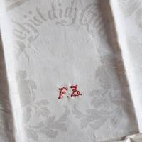 Antike Leinenhandtücher mit Motiv, MG, Segenspruch 'Behüt dich Gott', Leinen Handtuch Trockentuch Geschirrtuch Bild 6