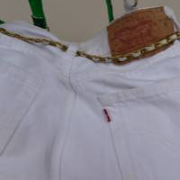 weiße Jeanstasche , Jeansschultertasche , upcycled Tasche , Unikat Bild 6