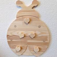 Holzmagnettafel für Kinderzimmer mit Rakete Motiv, inkl. 5x Holzmagnete, Magnettafel aus Holz Bild 4