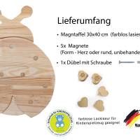 Holzmagnettafel für Kinderzimmer mit Rakete Motiv, inkl. 5x Holzmagnete, Magnettafel aus Holz Bild 6