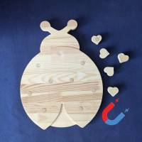 Holzmagnettafel für Kinderzimmer mit Rakete Motiv, inkl. 5x Holzmagnete, Magnettafel aus Holz Bild 9