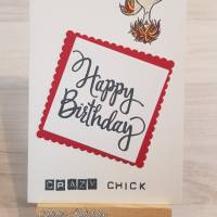 Grußkarte zum Geburtstag: Happy Birthday Crazy Chick ~ 10,5 x 14,85 cm Bild 1