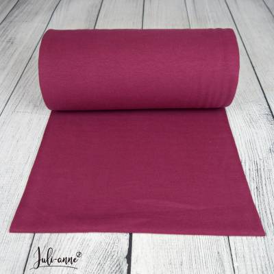 Feinripp - Bündchen Bordeaux Weinrot Schlauch Breite 35cm
