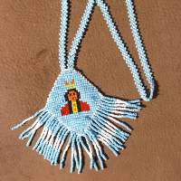 Indianer Halskette Perlenstickerei Bild 1