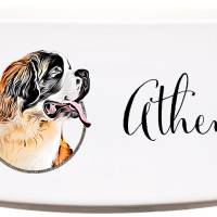 Keramik Futternapf BERNHARDINER ︎ personalisiert ︎ Hundenapf mit Name Bild 1