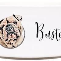 Keramik Futternapf ENGLISCHE BULLDOGGE ︎ personalisiert ︎ Hundenapf mit Name Bild 1