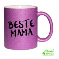 Glitzer Tasse Beste Mama verschiedene Farben Bild 1