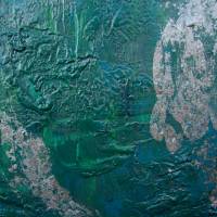 Acrylbild SILBERGRÜN Acrylmalerei Gemälde abstrakte Kunst auf Keilrahmen grünes Bild Malerei Kunst direkt vom Künstler Bild 6