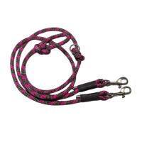 Leine Halsband Set verstellbar, braun, oliv, pink, rosa, ab 20 cm Halsumfang Bild 3