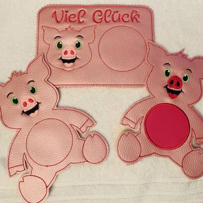 Stickdatei Schwein Mug Rug Untersetzer Bierdeckel  333