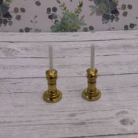 Miniatur Kerzenleuchter Kerzenhalter  zur Dekoration oder zum Basteln für Geschenke oder Puppenhaus Bild 1