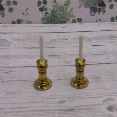 Miniatur Kerzenleuchter Kerzenhalter  zur Dekoration oder zum Basteln für Geschenke oder Puppenhaus