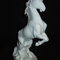 Karl ENS Porzellan Figurine steigendes Pferd , Wallach, Hengst ab 1919 Bild 1