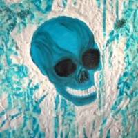 Acrylbild MR. FROST Acrylmalerei Totenkopf  auf einem Keilrahmen Gothic Steampunk Skull Schädel Geschenk Bild 1