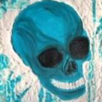 Acrylbild MR. FROST Acrylmalerei Totenkopf  auf einem Keilrahmen Gothic Steampunk Skull Schädel Geschenk Bild 5