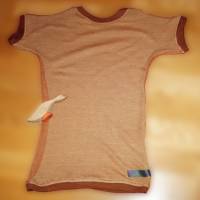 T-Shirt egal-wie-rum in braun-Tönen Gr. 110/116 aus Wolle/Seide Bild 1
