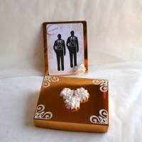 Geschenkbox kupfergold mit Karte zur Hochzeit für zwei Männer Bild 1
