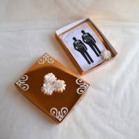 Geschenkbox kupfergold mit Karte zur Hochzeit für zwei Männer Bild 3