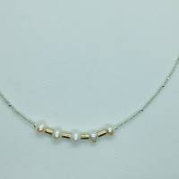 Perlenkette "Peridot mit Süßwasserperlen und Silber" Bild 3