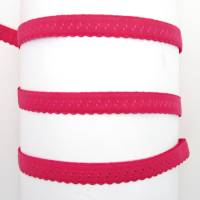 Schrägband elastisch, 12mm, vorgefalzt, Gummi, Elastic, nähen, Meterware, 1meter, pink Bild 1