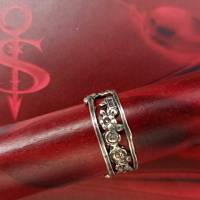 Besteckschmuck Ring  *Petite Fleur* Ring aus einem Serviettenring echt Silber Größe 62 Bild 1