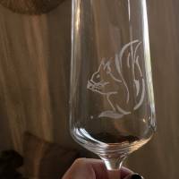 Sektglas mit Handgravur „Eichhörnchen“ Bild 1