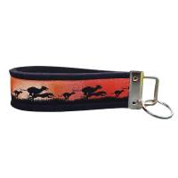 Schlüsselband Schlüsselanhänger Wollfilz schwarz Webband Windhunde Hunde rot orange Geschenk Bild 3