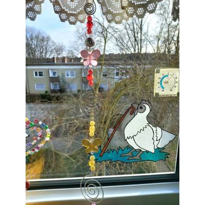  Suncatcher Sonnenfänger 4 farbig mit Schmetterlinge, Gesamtlänge: 88 cm