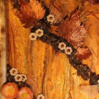 GLITZERNDER HERBST handgefertigte Collage Malerei Geschenkidee Herbstdeko Wanddekoration Wandbild Handgefertigtes Unikat Bild 10