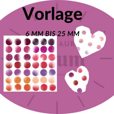 Cabochon Vorlagen - Größe 18 mm - 42 Stück - Datei zum Download