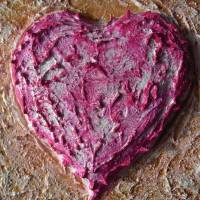 Acrylbild SHABBY HEART Gemälde Malerei  Geschenk zu Valentinstag Muttertag Geburtstag abstrakte Kunst Acrylmalerei Herz Bild 2