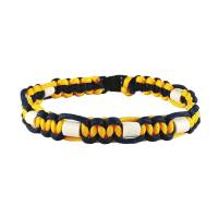 EM-Keramik Halsband Hund, Alu-Schnalle möglich, EM-X-Keramik, mit Name möglich, Hundehalsband, Leine, dunkelblau/gelb Bild 1