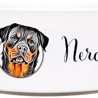 Keramik Futternapf ROTTWEILER ︎ personalisiert ︎ Hundenapf mit Name Bild 1