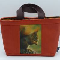 Kindertasche 'Eichhörnchen Fritzi', Feincord, Innentasche mit Eicheln-als 'Futter-Stoff' :) Bild 3