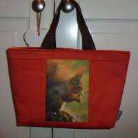 Kindertasche 'Eichhörnchen Fritzi', Feincord, Innentasche mit Eicheln-als 'Futter-Stoff' :) Bild 6