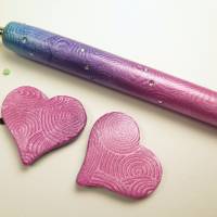 Diamond painting pen "metallic shine pinklilablau" mit 2 Metallaufsätzen plus 2 Mindermagnete Bild 2
