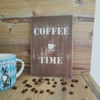Holzschild "Coffee Time" im Shabby Look Bild 2
