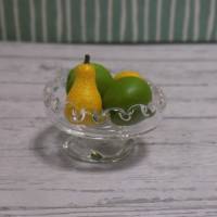 Miniatur Schale mit Obst gefüllt - zur Dekoration oder zum Basteln - Puppenhaus Bild 1