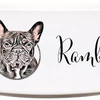 Keramik Futternapf FRANZÖSISCHE BULLDOGGE ︎ personalisiert ︎ Hundenapf mit Name Bild 1