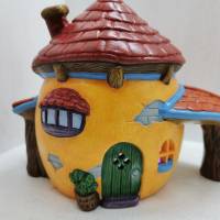 Hasen Haus aus Keramik zum Beleuchten Bild 3