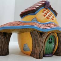 Hasen Haus aus Keramik zum Beleuchten Bild 4