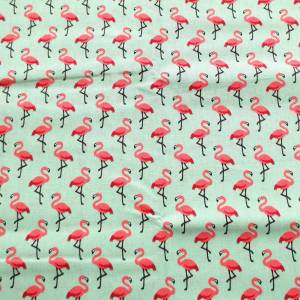 Baumwollstoff Flamingo - 13,00 EUR/m - hellgrün - 100% Baumwolle Bild 3
