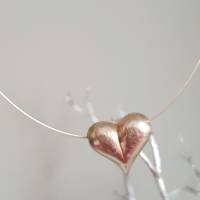 Silberkette mit Herzanhänger, minimalistisch und schlicht Bild 6