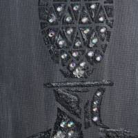 Acrylbild FLACON IN GRAU elegante Grautöne mit Glitzersteinchen auf einem Keilrahmen Collage Parfumflacon Bild 4