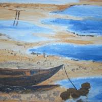 Acrylbild EBBE Acrylmalerei Gemälde Landschaftsbild Malerei auf einem Keilrahmen Bild 5