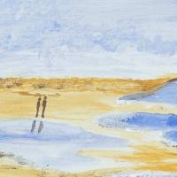 Acrylbild EBBE Acrylmalerei Gemälde Landschaftsbild Malerei auf einem Keilrahmen Bild 8