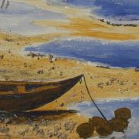 Acrylbild EBBE Acrylmalerei Gemälde Landschaftsbild Malerei auf einem Keilrahmen Bild 9