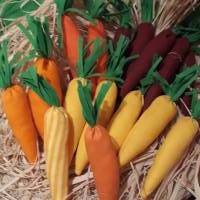 16 Karotten Osterdeko genäht Möhren Tischdeko Wurzeln Bild 1