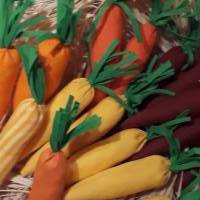 16 Karotten Osterdeko genäht Möhren Tischdeko Wurzeln Bild 2